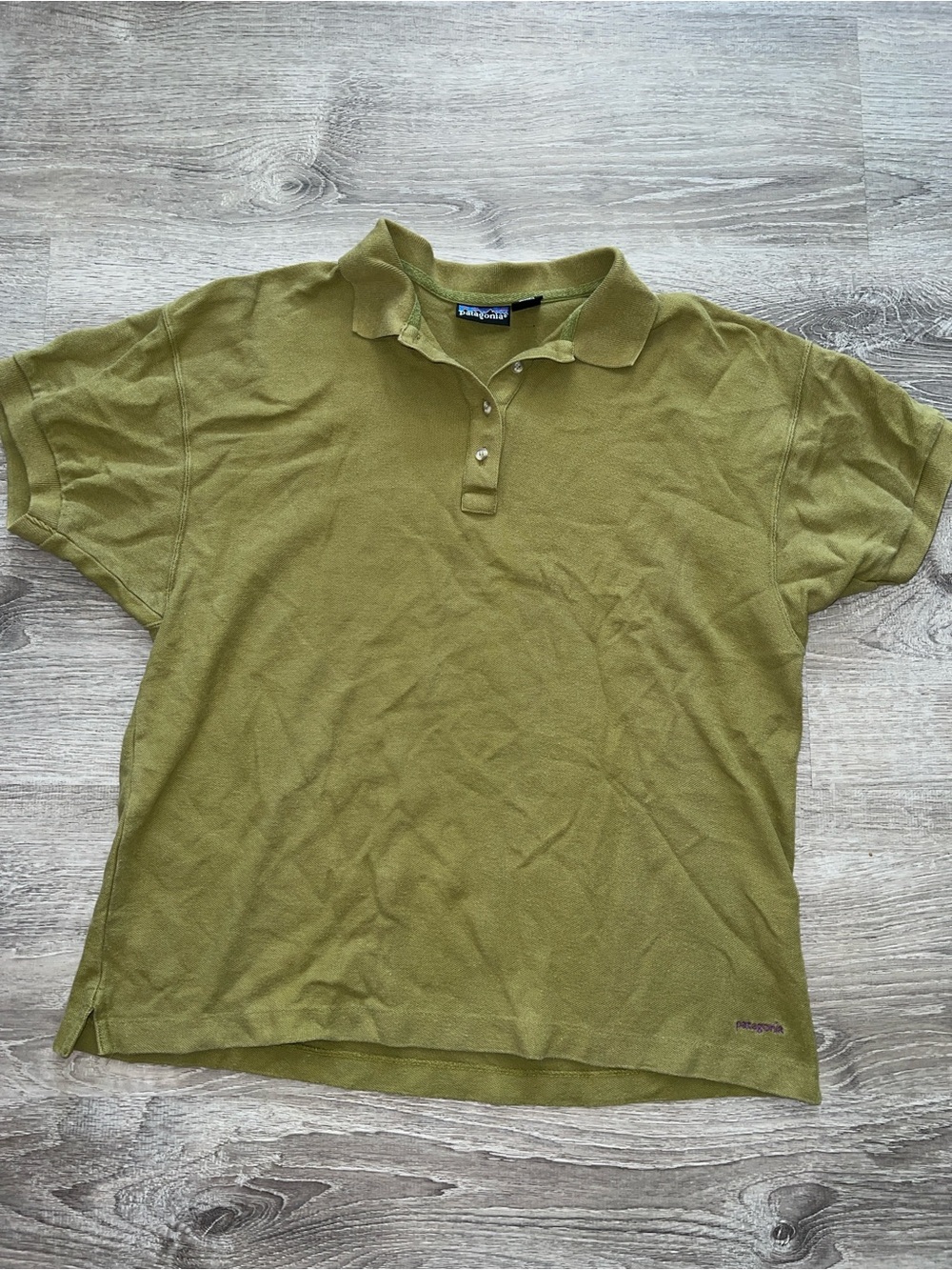 Patagonia Women's Olive Polo Shirt